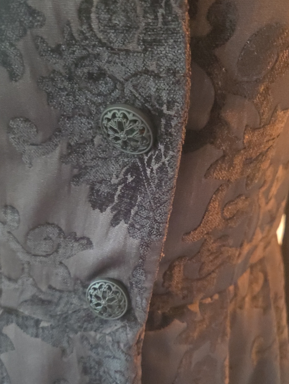 Widow Flared Brocade Coat - Picture 5 of 8